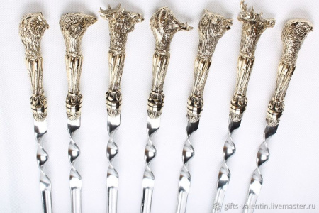 Набор шампуров с декоративным литьем "Восточная сказка" (6 шт)
